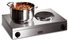 S/S ELECTRIC COUNTERTOP / BOILING TOP WITH 2 HOTPLATES -  W 565 mm - 3.0 kW. - Mabrook Hotel Supplies