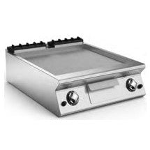 80 cm Gas Fry Top with 2 Cooking Zones with Ribbed Sloping HotPlate. - Mabrook Hotel Supplies