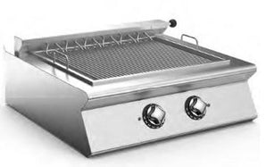 80 CM ELECTRIC CHARGRILL ON CABINET, AISI 304 STAINLESS STEEL, POWER: 15.6 KW, 400V/50HZ/3PH, REVERSIBLE CAST IRON COOKING GRILL, GREASE COLLECTION CHANNEL AT FRONT, DIM: 80X70X87 H CM.