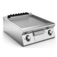 80 cm Electric Fry Top with 2 Cooking Zones and Smooth Sloping HotPlate.