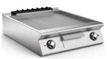 80 cm Electric Fry-Top with Sloping Hotplate 1/3 Ribbed 2/3 Smooth.