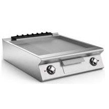 80 cm Electric Fry-Top with Sloping Hotplate 1/3 Ribbed 2/3 Smooth.