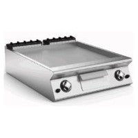 80 cm Gas Fry-Top with Thermostatically-Controlled Smooth Sloping Hotplate.