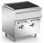 80 cm Gas Grill with Reversible cast-iron cooking Grill.