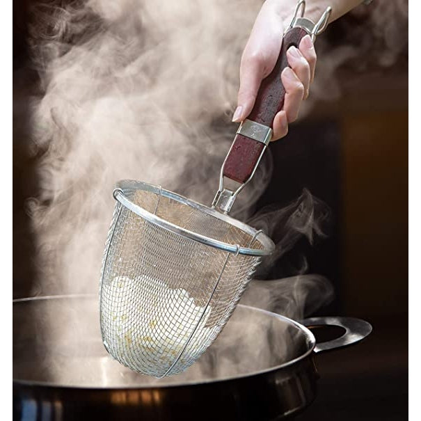 S/S MESH NOODLE NEST SKIMMER, DIA: 14 CM, HEIGHT: 14 CM - Mabrook Hotel Supplies