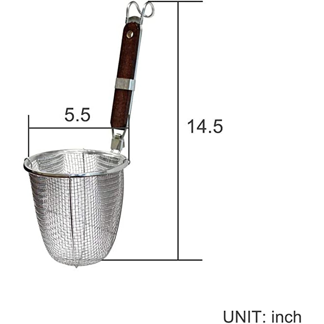 S/S MESH NOODLE NEST SKIMMER, DIA: 14 CM, HEIGHT: 14 CM - Mabrook Hotel Supplies