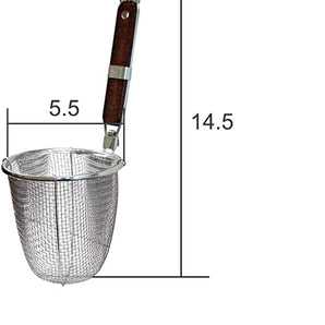 S/S MESH NOODLE NEST SKIMMER, DIA: 14 CM, HEIGHT: 14 CM - Mabrook Hotel Supplies