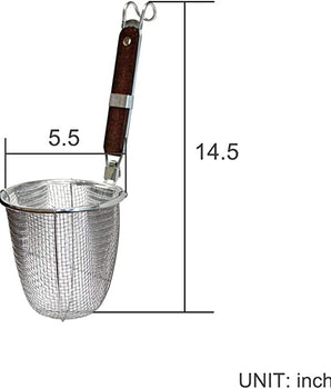 S/S MESH NOODLE NEST SKIMMER, DIA: 14 CM, HEIGHT: 14 CM - Mabrook Hotel Supplies