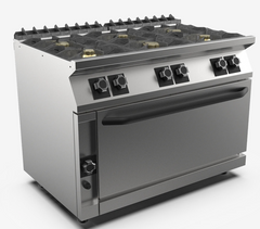 Mareno/ 70 RANGE 120 cm 6 Gas Burner Gas Maxi Oven Range.