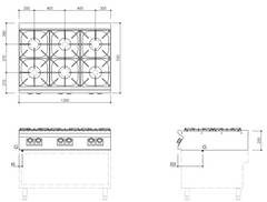 Mareno/ 90 RANGE 120 cm 6 Gas Burne Boiling Top.