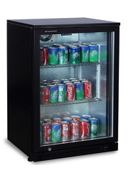 (BBS-130H(A) Short Version BackBar Cooler with 1 Hinged Door and 2 Shelves - Black Color , Dim: 600x520x845 mm (WxDxH). - Mabrook Hotel Supplies
