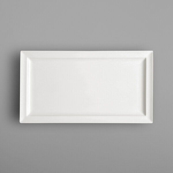 CLASSIC GOURMET RECTANGULAR FLAT PLATE,COLOR: IVORY, DIM: 33X23X2.6 CM - Mabrook Hotel Supplies