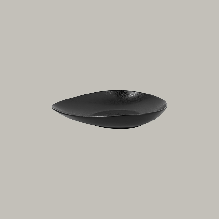 KARBON SHAPED SALAD BOWL, COLOR: BLACK, DIM: 25X21X4.5 CM, CAP: 25.3 OZ/ 75 CL - Mabrook Hotel Supplies