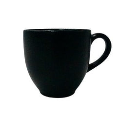 NEO FUSION BLACK CLASSIC NON STACKABLE CUP. CAP: 28 CL , 9.45 OZ. CORRESPONDING SAUCER RAK-NFCLSA17BK - Mabrook Hotel Supplies