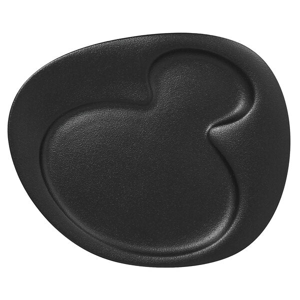 NEO FUSION NABUR BREAKFAST PLATE, COLOR: BLACK, DIM: 24.3X19.9X2.2 CM - Mabrook Hotel Supplies