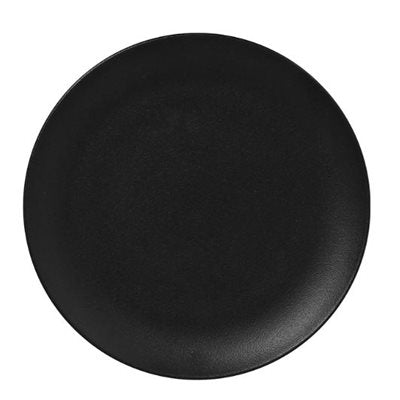 NEO FUSION NANO ROUND FLAT PLATE, COLOR: BLACK, DIA: 20.9 CM, HEIGHT: 2.4 CM - Mabrook Hotel Supplies
