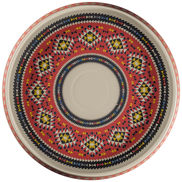 BAANTNA ARGILA FLAT THALI TRAY, UTSAV- 33.5 CM - Mabrook Hotel Supplies