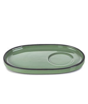 (652767) CARACTERE SAUCER, MINT, DIM:13.5X8.3X1.2 CM - Mabrook Hotel Supplies