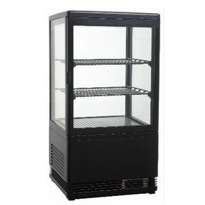 Flat Glass Door Black Display Cooler.