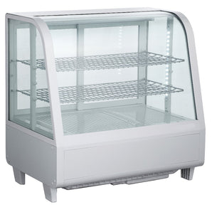 Sliding Glass Door White Countertop Display Cooler.