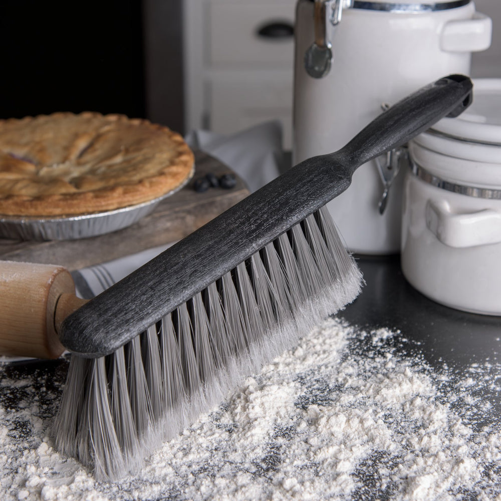 FLO-PAC COUNTER/BENCH BRUSH WITH FLAGGED POLYPROPYLENE BRISTLES - GRAY - Mabrook Hotel Supplies