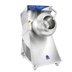 20-KILO DRUM MIXER MOD COMFIT V. SINGLE PHASE MADE IN STAINLESS STEEL AISI 304 AND WHEELED IN A STATIC POSITION INCLUDED SPRAY SYSTEM. ELECTRICAL SPECIFICATION: 220 V. SINGLE PHASE– 50 Hz POWER REQUIR