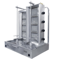 DONER GRILL GAS, V MODEL, BOTTOM MOTOR, 4+4 VERTICAL BURNERS - Mabrook Hotel Supplies
