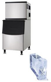 455kg/24h Half Dice Ice Cube Machine with Bin B-375.