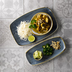 STONECAST BARLEY WHITE ROUND DISH,DIM:18.5X16.8CM - Mabrook Hotel Supplies