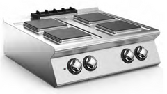 4 Electric Square HotPlates with Top Hob.