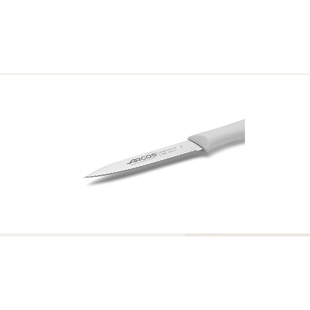 NOVA SERIES 100 MM SERRATED WHITE COLOUR PARING KNIFE - Mabrook Hotel Supplies