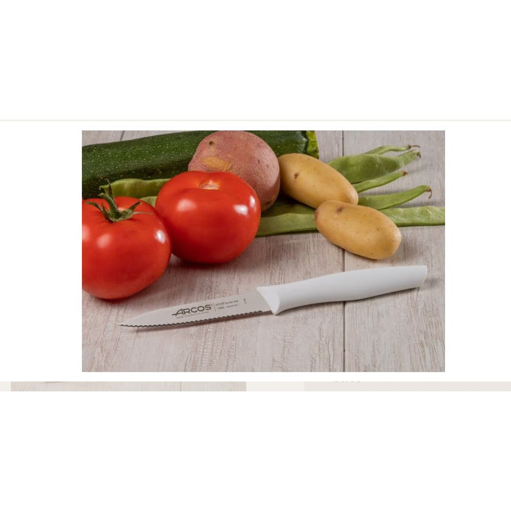 NOVA SERIES 100 MM SERRATED WHITE COLOUR PARING KNIFE - Mabrook Hotel Supplies