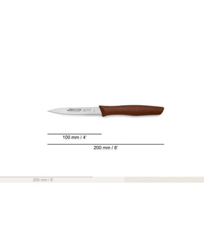 NOVA SERIES 100 MM SERRATED BROWN COLOUR PARING KNIFE - Mabrook Hotel Supplies