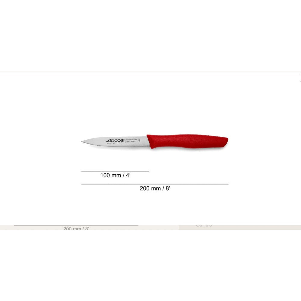 NOVA SERIES 100 MM RED COLOUR PARING KNIFE - Mabrook Hotel Supplies