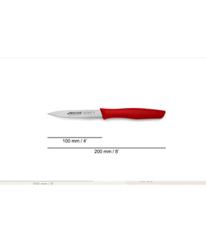 NOVA SERIES 100 MM RED COLOUR PARING KNIFE - Mabrook Hotel Supplies