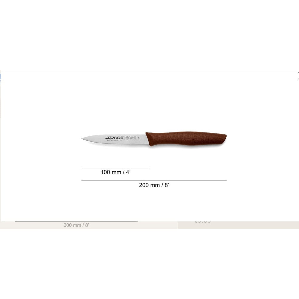 NOVA SERIES 100 MM BROWN COLOUR PARING KNIFE - Mabrook Hotel Supplies