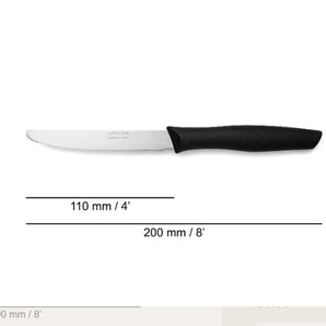 NOVA SERIES 110 MM SERRATED BLACK TABLE KNIFE - Mabrook Hotel Supplies