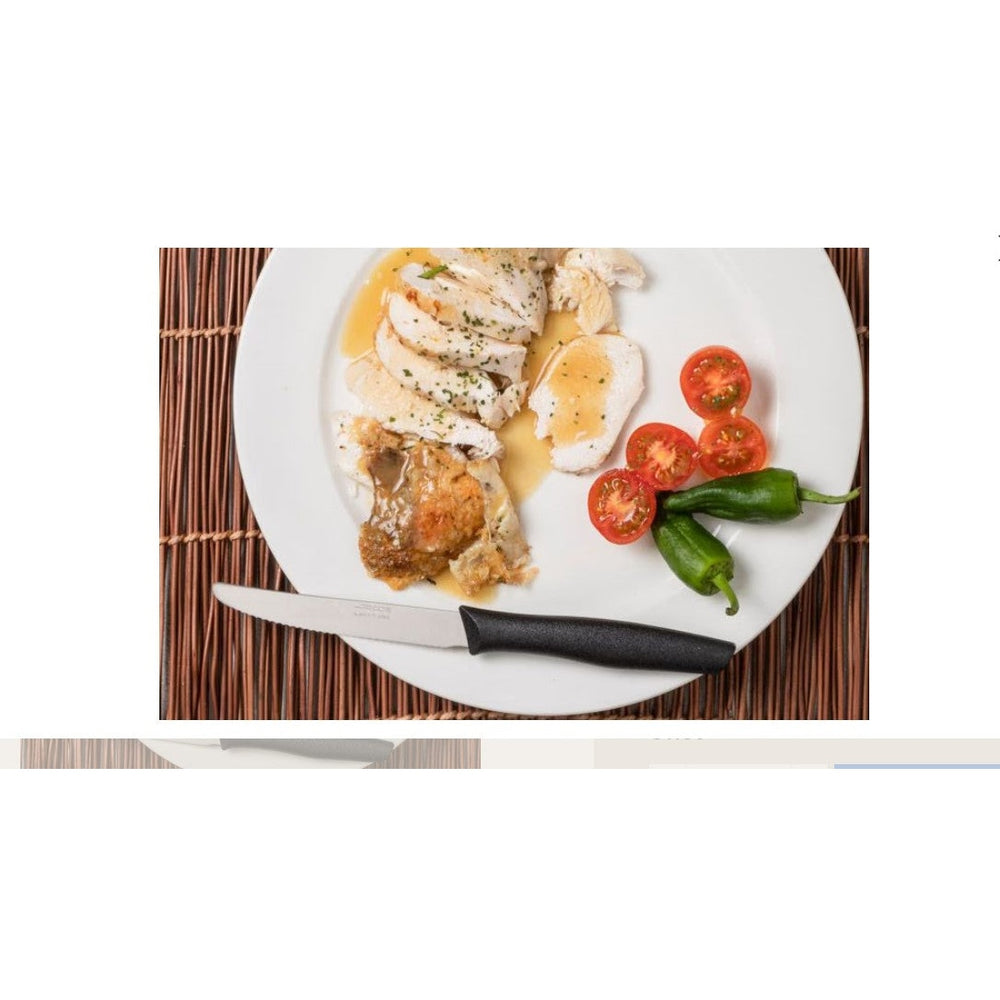 NOVA SERIES 110 MM SERRATED BLACK TABLE KNIFE - Mabrook Hotel Supplies