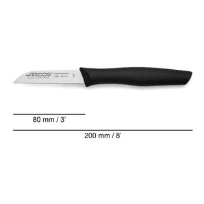 NOVA SERIES 80 MM BLACK COLOUR PARING KNIFE - Mabrook Hotel Supplies