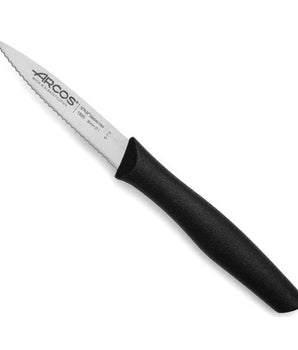 NOVA SERIES 85 MM SERRATED BLACK COLOUR PARING KNIFE - Mabrook Hotel Supplies