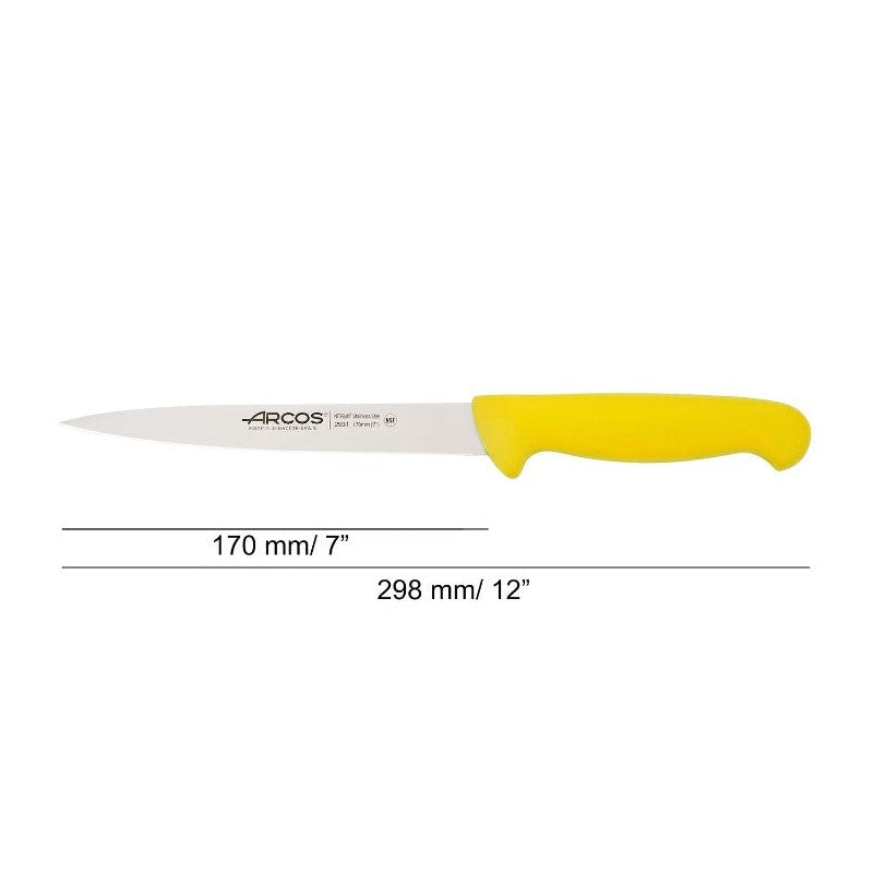 2900 SERIES 170 MM YELLOW COLOUR SOLE KNIFE - Mabrook Hotel Supplies