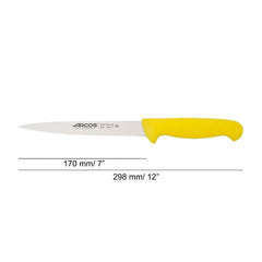 2900 SERIES 170 MM YELLOW COLOUR SOLE KNIFE - Mabrook Hotel Supplies