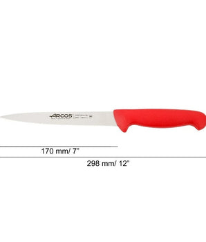 2900 SERIES 170 MM RED COLOUR SOLE KNIFE - Mabrook Hotel Supplies