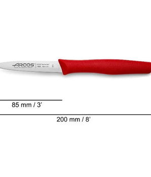 NOVA SERIES 85 MM RED COLOUR PARING KNIFE - Mabrook Hotel Supplies