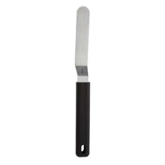 PLATING SPATULA WITH BLACK HANDLE 90 MM X 20 MM - Mabrook Hotel Supplies