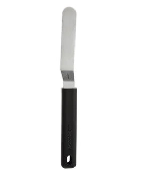 PLATING SPATULA WITH BLACK HANDLE 90 MM X 20 MM - Mabrook Hotel Supplies