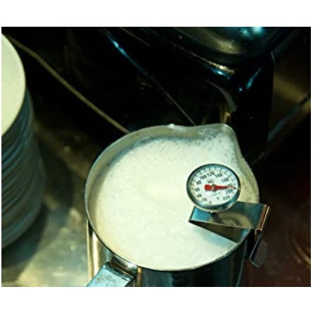 Cooper-Atkins 1236-70-1 Bi-Metals Espresso Milk Frothing Thermometer with Clip, 1" Dial and 5" Shaft Length - Mabrook Hotel Supplies