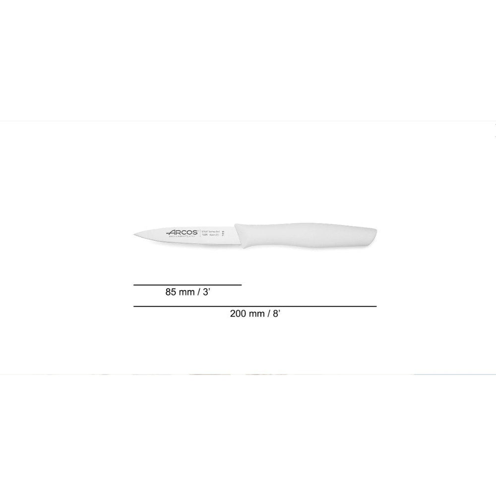 NOVA SERIES 85 MM WHITE COLOUR PARING KNIFE - Mabrook Hotel Supplies