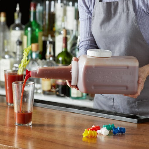 TRAEX BAR KEEP 1 GALLON WHITE POUR CONTAINER WITH NECK - Mabrook Hotel Supplies