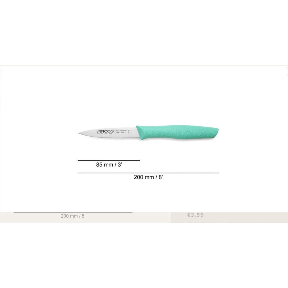 NOVA SERIES 85 MM MINT COLOUR PARING KNIFE - Mabrook Hotel Supplies
